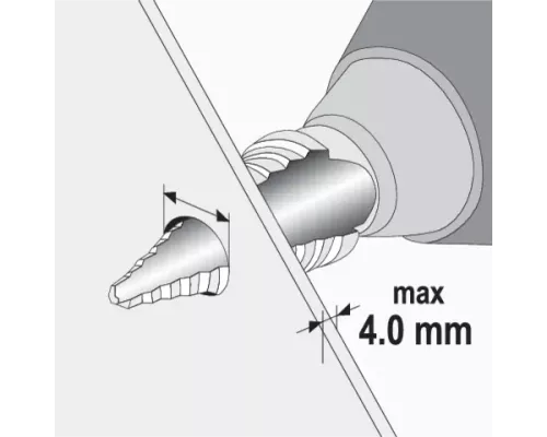Конусное ступенчатое сверло 4-22мм YATO YT-44741