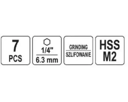 Набор сверл метчиков М3-М10 7шт YATO YT-44849