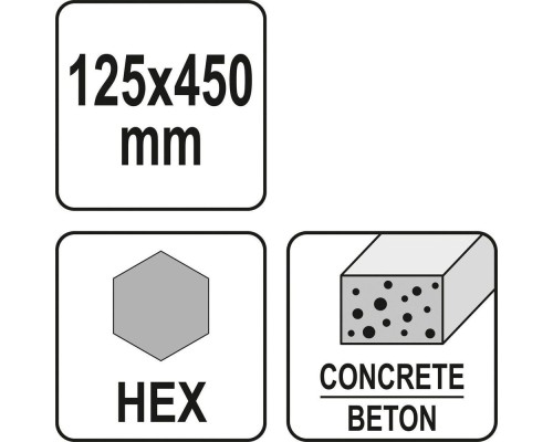 Лопатка с шестигранной головкой 125 мм YATO YT-47372
