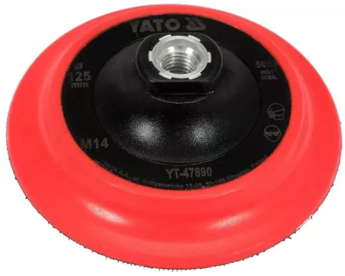 Крепление для полировальных кругов 125 мм с липучкой, М14 YATO YT-47890
