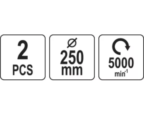 Полировальные накладки 250 мм 2 шт YATO YT-47940 купить