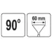 Клещи для гибки листов - изогнутые на 90°, 280 мм YATO YT-5417