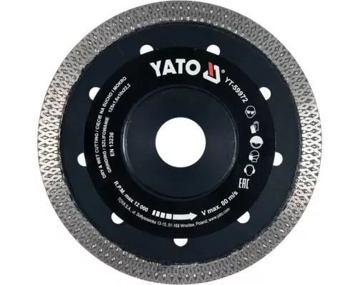 Диск 125 мм для резки и шлифовки керамики YATO YT-59972