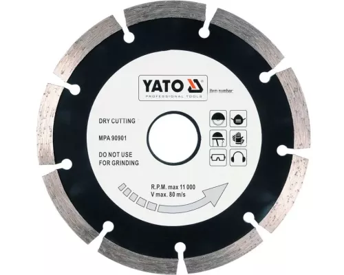 Диск отрезной сегментный алмазный 180 мм YATO YT-6004