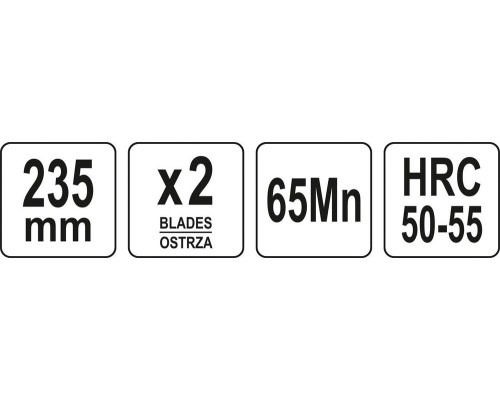 Рубанок по металлу с двумя лезвиями 235 мм YATO YT-62907