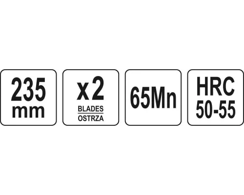 Рубанок по металлу с двумя лезвиями 235 мм YATO YT-62907 Рубанок по металлу с двумя лезвиями 235 мм YATO YT-62907