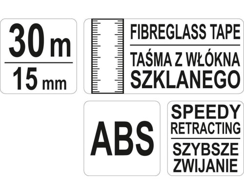 Рулетка геодезическая 30м x 15мм YATO YT-71540