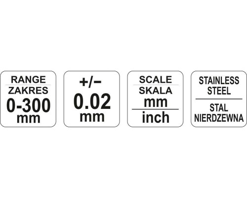 Штангенциркуль механический 300 мм YATO YT-72004