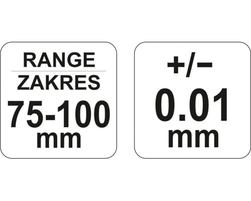 Микрометр 75-100 мм YATO YT-72303