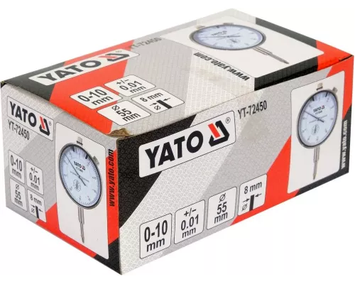 Датчик измерения биения 0-10 мм YATO YT-72450