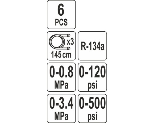 Набор для обслуживания систем кондиционирования YATO YT-72990