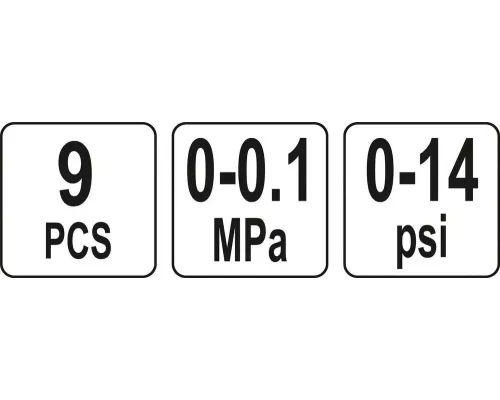 Тестер давления топлива и вакуума 9 пр. YATO YT-73050