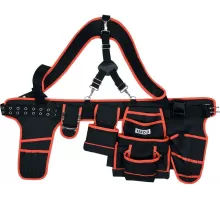 Пояс с 2 кобурами и карманами для инструмента на лямках YATO YT-74071