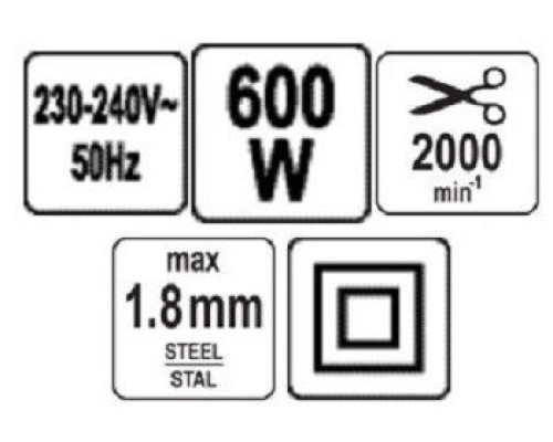 Высечные ножницы 600Вт для резки листов крыш и кузова YATO YT-82395