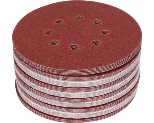 Абразивный диск VELCRO 8 отверстий P100 150мм 50шт YATO YT-834594