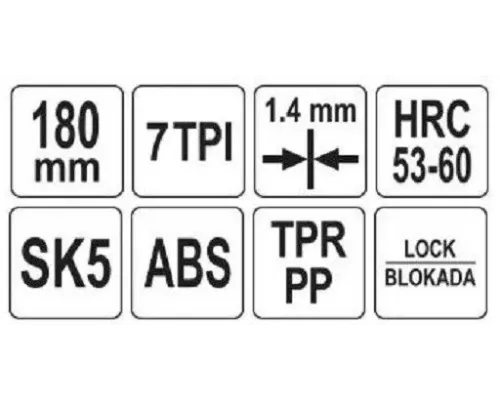 Садовая пила складная 180 мм YATO YT-87725
