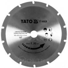 YT-60628 Диск пильный по дереву с гвоз. 185/14T 20мм, YATO, 5906083044618 (CN), шт
