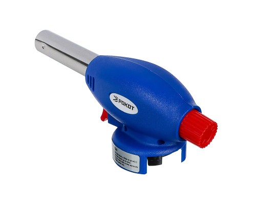 РОКОТ Горелка газ. с пьезорозжигом, цанговый захват, сопло 19мм, 17х6,6х5,1см