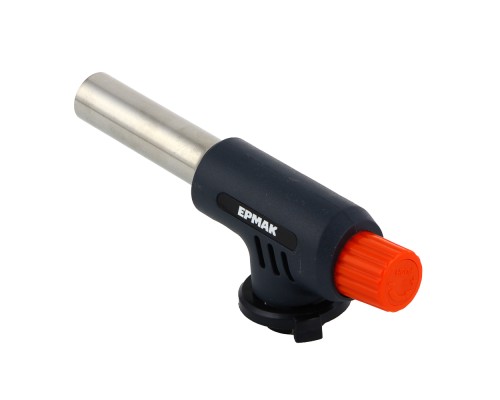 ЕРМАК Горелка газ. с пьезорозжигом, цанговый захват, шир. сопло, ударопрочн.; 15х4х5,5см