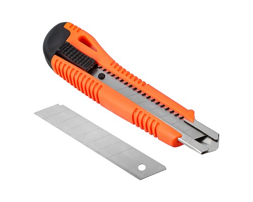 ЕРМАК/Headman Нож универсальный 18мм, метал.направ.,Autolock, +запасное лезвие, блистер