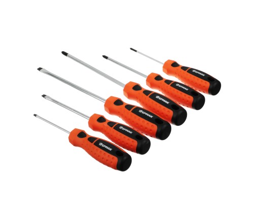 ЕРМАК Набор 6 отверток (PH2x150, SL6x150, PH1x100, SL5x100, PH0x75, SL3x75)