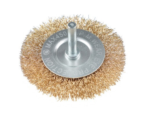 ЕРМАК Щетка металл. со шпилькой для дрели 75мм, плоская