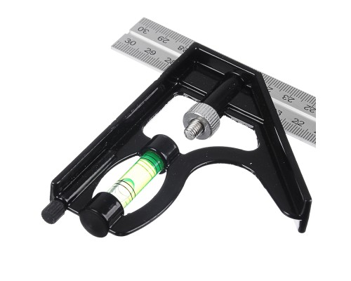 РОКОТ Угольник металлический комбинированный с уровнем, 300 мм