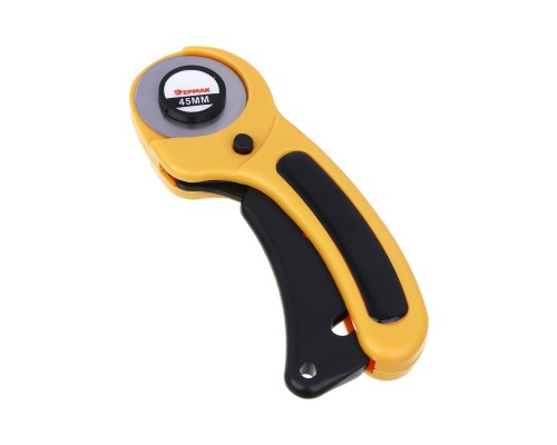 ЕРМАК Набор: нож раскройный 45мм, корпус ABS+TPR, + 3 запасных лезвия, блистер