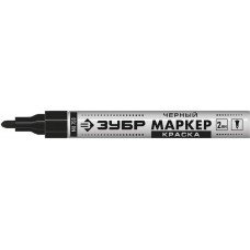 Маркер-краска ЗУБР МК-400 черный, 2-4 мм, круглый наконечник 06325-2, Китай, шт
