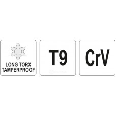 YT-05513 Ключ TORX SECURITY, длинный T9, YATO, 5906083028724, (CN), шт