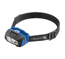 HT1E421 Фонарь налобный с датчиком движения USB 6 функций, HOEGERT, 5902801341335 (CN)