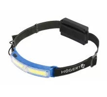 HT1E428 Фонарь налобный аккумуляторный LED COB XPG USB, 6 функции, HOEGERT, 5902801486135 (CN)