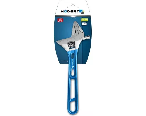 Разводной облегченный ключ с длинной рукояткой 256 мм