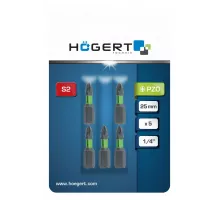 HT1S125 Бита ударная PZ0 25мм 5 шт., HOEGERT, 5902801316739 (CN)