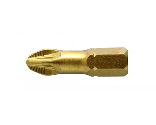 Биты PZ3 25 мм, сталь S2, нитрид титана, 5 шт., пластиковая коробка