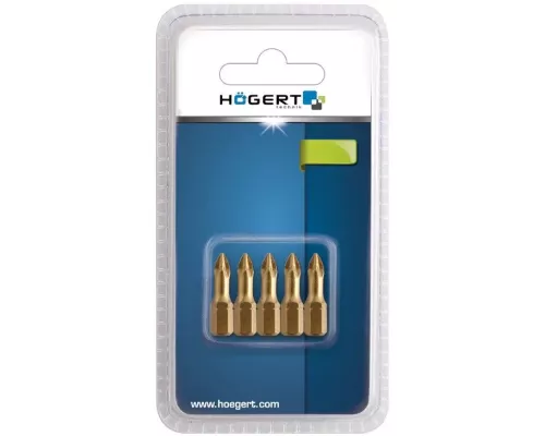 Биты PZ3 25 мм, сталь S2, нитрид титана, 5 шт., пластиковая коробка