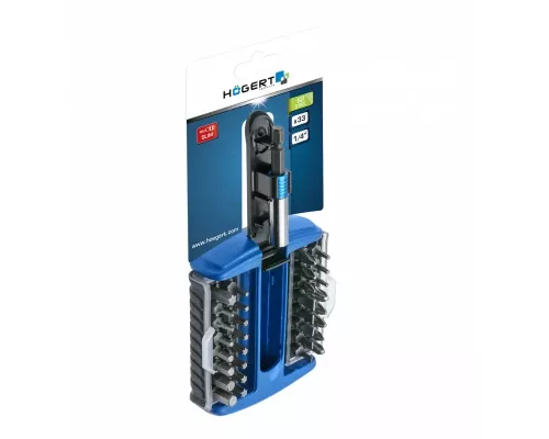 Набор бит с битодержателем 1/4″, SL, PH, PZ, HEX, TORX, 33 шт. Набор бит с битодержателем 1/4″, SL, PH, PZ, HEX, TORX, 33 шт.