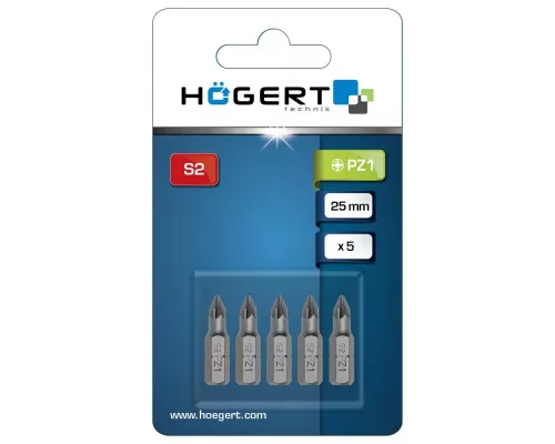 Биты PZ1 25 мм, сталь S2, PROFI, 5 шт.