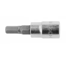 HT1S626 Головка торцевая 1/4" с вставкой-битой HEX 6мм, HOEGERT, 5902801225062 (TW)