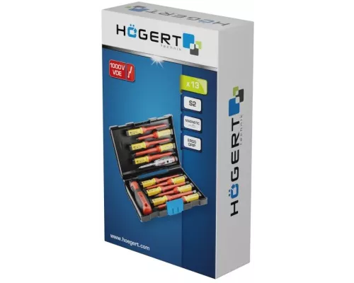 Набор диэлектрических отверток 1000 V, 13 пр.