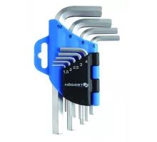 HT1W802 Набор шестигранных Г-образных ключей 1,5-10 мм, 9 шт. HOEGERT, 5901867115171 (CN)