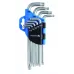 Набор Г-образных ключей TORX, Т10-Т50, CrV, 9 шт.