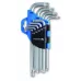 Набор Г-образных ключей TORX, Т10-Т50, CrV, 9 шт.