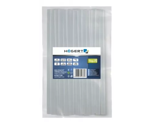 Клеевые стержни прозрачные 11,2 мм, 15 сП,  200 мм, 1 кг