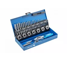 HT3B582 Набор метчиков и плашек M3-M12, HSS (32пр.), HOEGERT, 5902801258428 (CN)