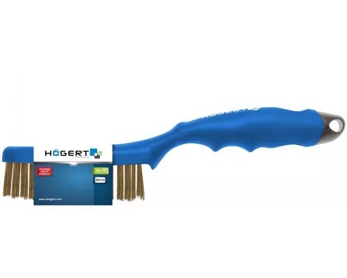 Проволочная щетка четырехрядная, латунная проволока