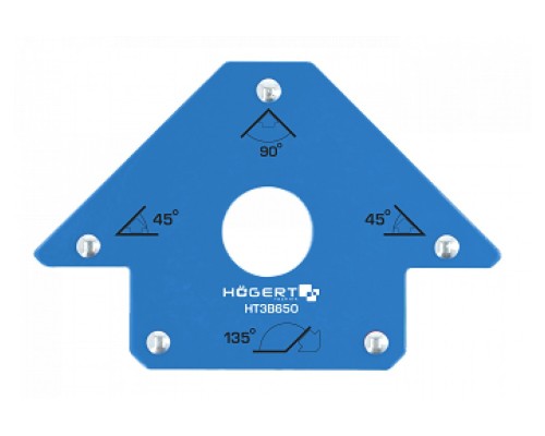 Магнитный угольник стрелка для сварочных работ, усилие 34 кг, 190 х 122 х 27 мм