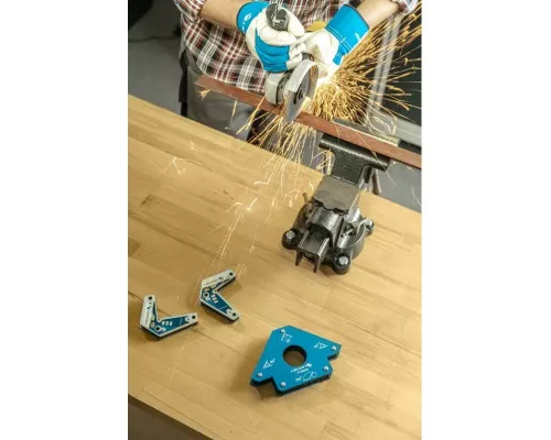 Магнитный угольник стрелка для сварочных работ, усилие 34 кг, 190 х 122 х 27 мм