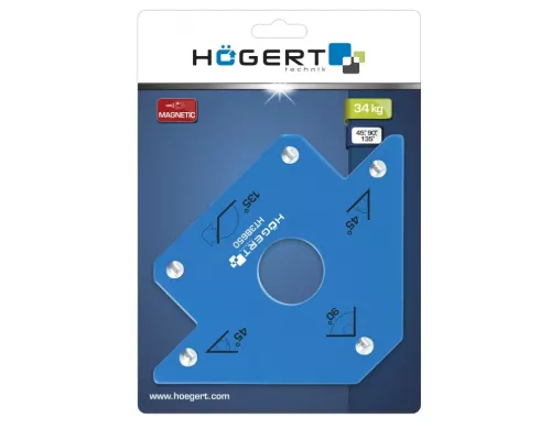 Магнитный угольник стрелка для сварочных работ, усилие 34 кг, 190 х 122 х 27 мм