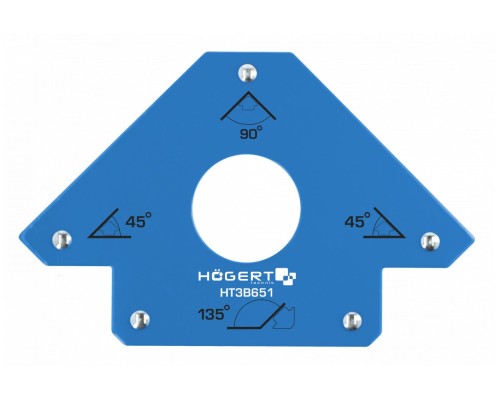 Магнитный угольник стрелка для сварочных работ, усилие 22,5 кг, 155 х 102 х 18 мм